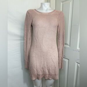 Elegant Pink Knit Dress